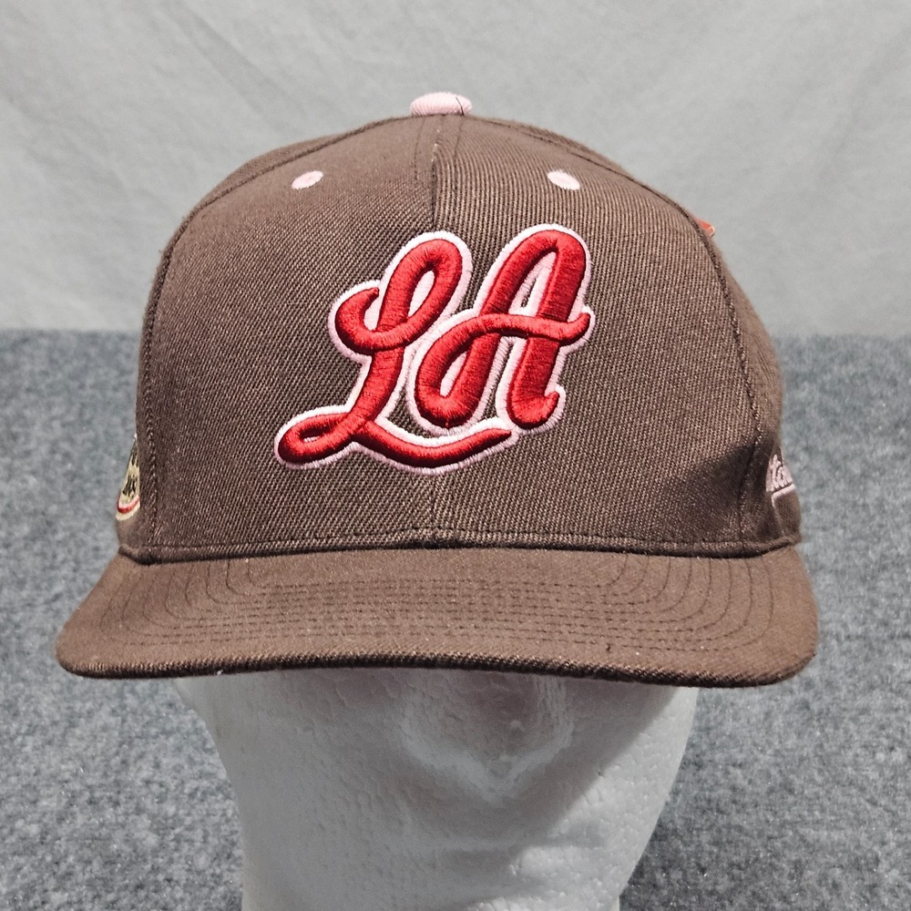LA Lakers Mitchell Ness Fitted Hat 7 1/4 Brown 2009‎ NBA Finals HWC Cap Pins